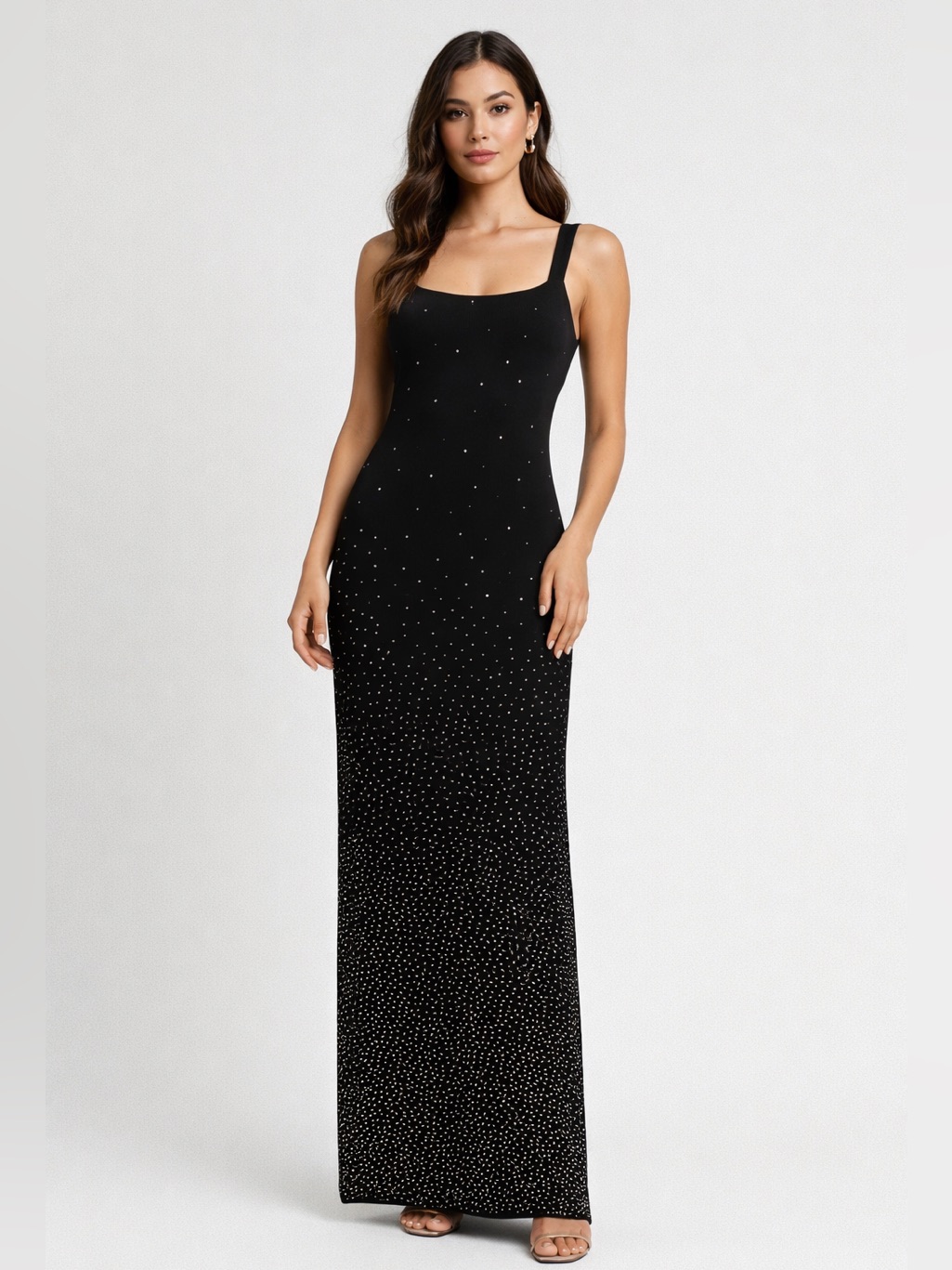 Kay Unger Black Maxi Slip Dress